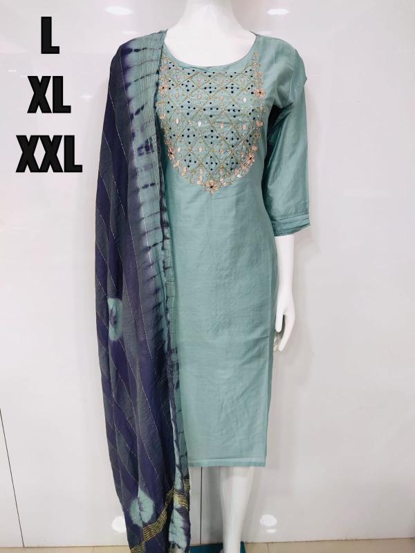 Handwork Vol 1 Muslin silk Designer kurti and dupatta Set